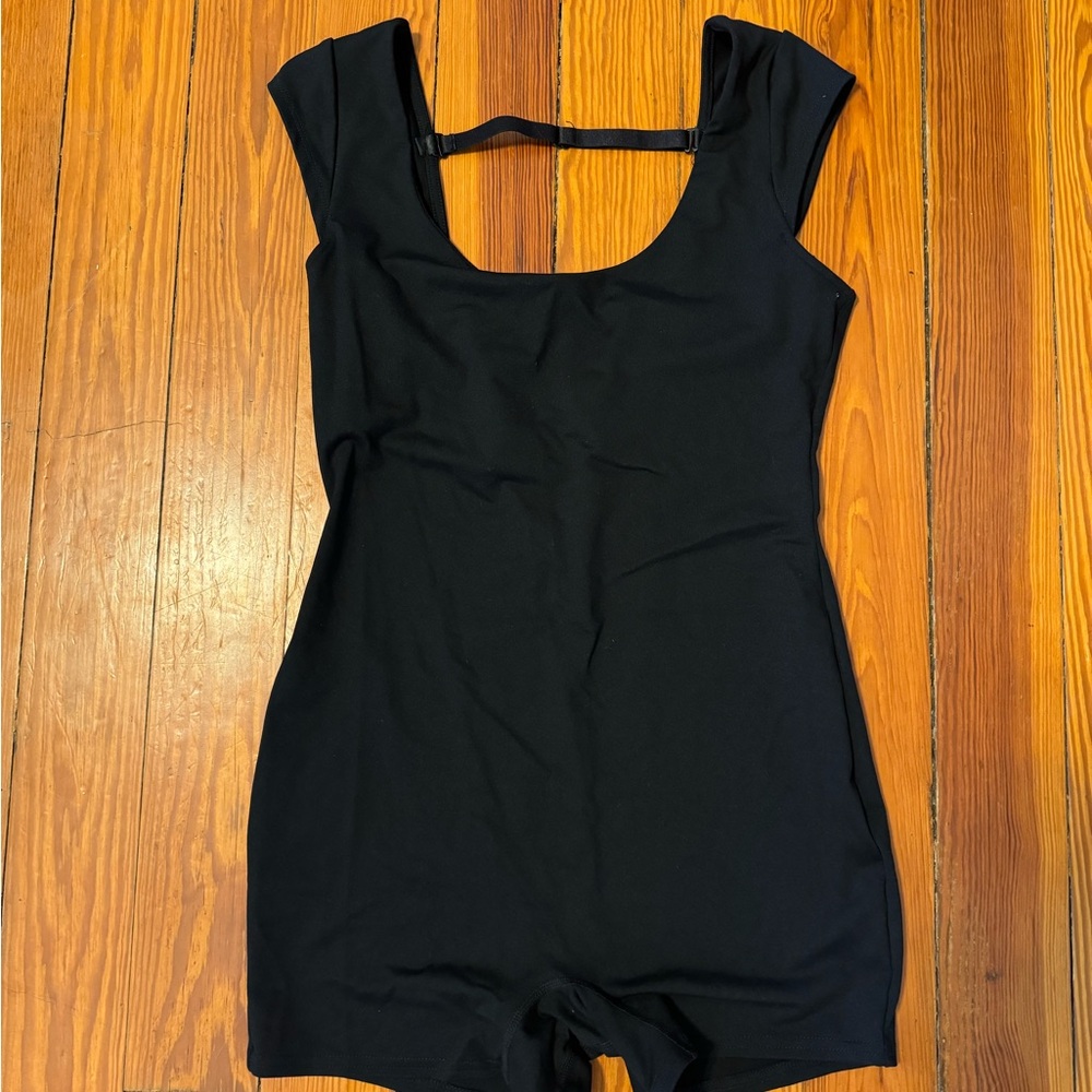 Garage Black Women's Bodysuit Workout Romper